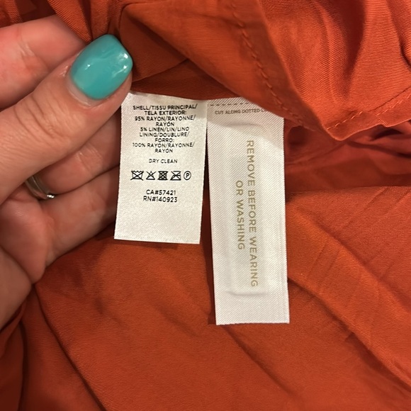 NWT LOFT Strappy Tiered Burnt Orange Maxi Dress - Picture 9 of 9